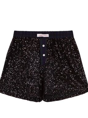 Hand Over Black Sequin Ex-Boyfriend Shorts